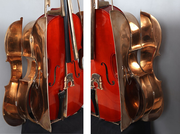 ARMAN 1928/2005, della serie “Destruction”, violoncello, 120 cm