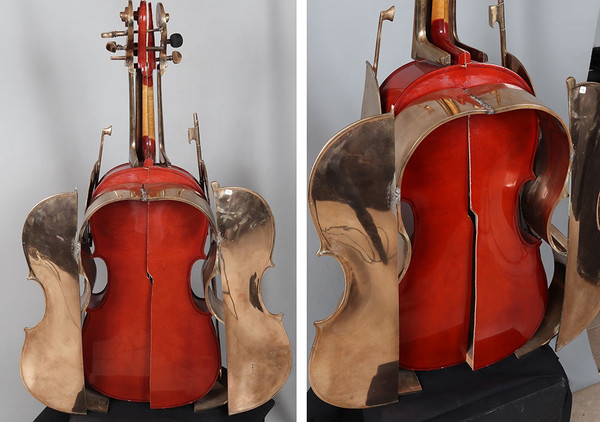 ARMAN 1928/2005, della serie “Destruction”, violoncello, 120 cm