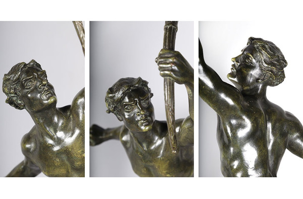 Bronze 19. Jahrhundert, signiert LEMOYNE 1839 /?, Der olympische Fackelläufer 