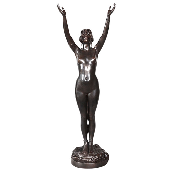 19th century bronze, 88cm, Paul Eugène BRETON 1868/1932, Salambo