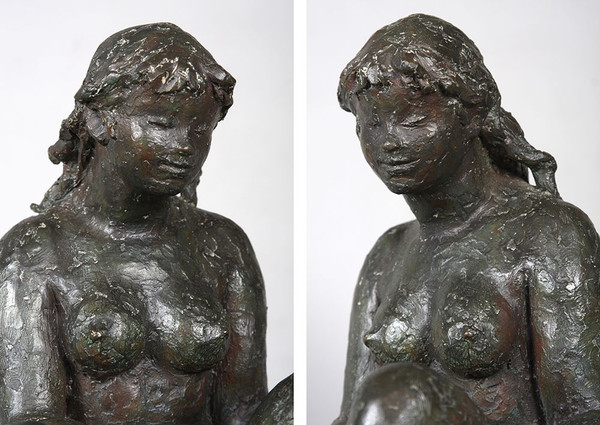 Bronze Octavio VICENT 1913/1999, The Bather, Lost wax bronze.