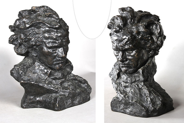 Large bronze early 20th century, Beethoven after Ugo CIPRIANI 1887/1960