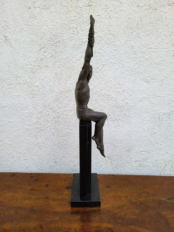 P Le Faguays -max Le Verrier, Glory, Art-Deco-Skulptur, 20. Jahrhundert