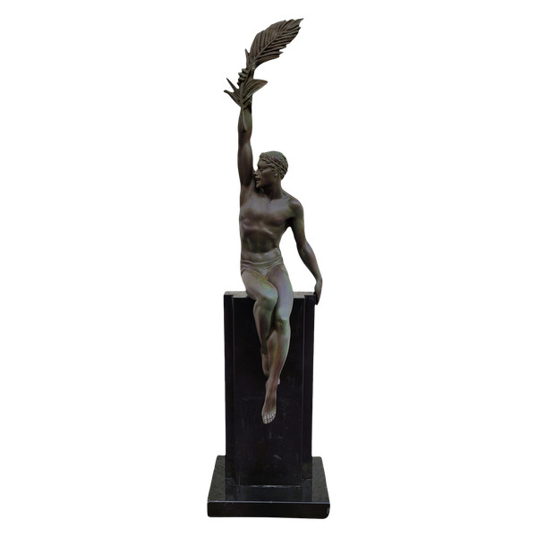 P Le Faguays -max Le Verrier, Glory, Art-Deco-Skulptur, 20. Jahrhundert