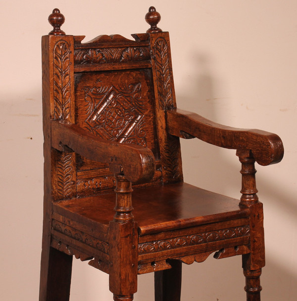 17th Century Children Wainscot Armchair