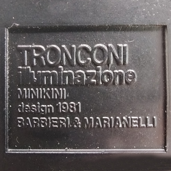 Lampada da tavolo Minikini degli anni '80 di Barbieri & Marianelli per Tronconi. Prodotto in Italia