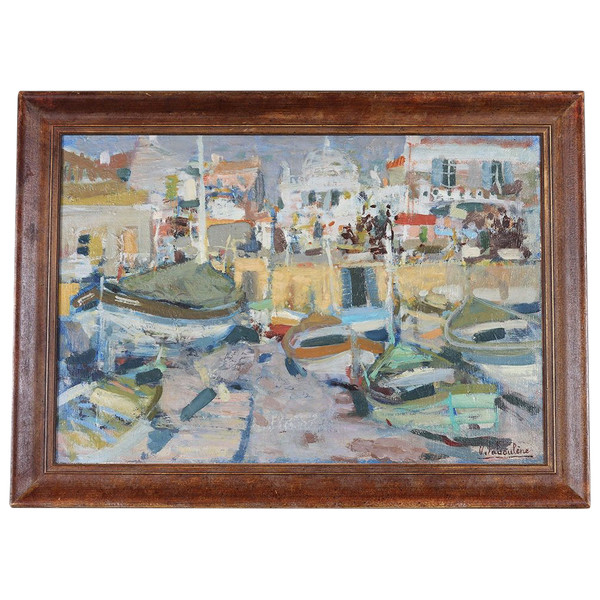 Marine, Eugène BABOULENE 1905/1994, Der Hafen von Toulon