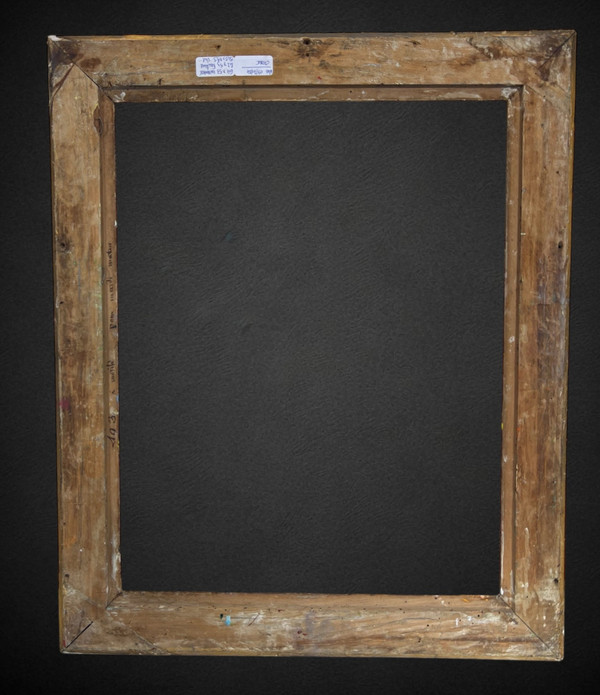 19TH CENTURY EMPIRE STYLE FRAME IN WOOD / GOLD STUCCO FOR PAINTING 53 CM X 42 CM