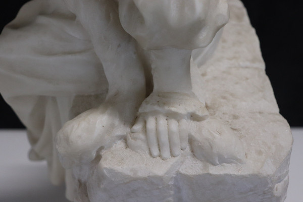 Antique Sculpture, Late 19th Century, White Carrara Marble