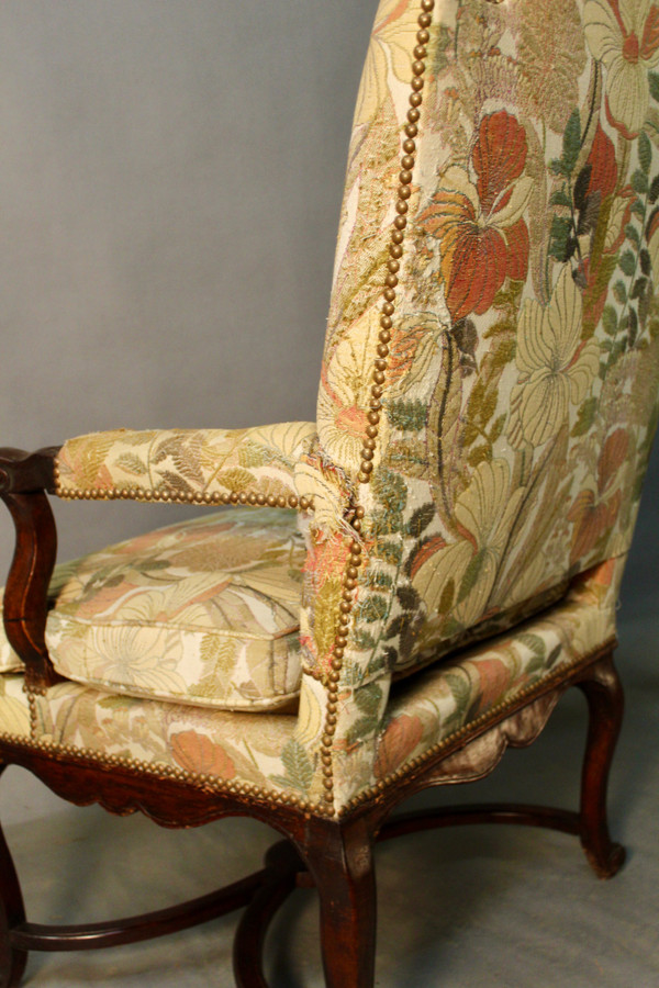 Large 18th Century Regency Flat Back Armchair