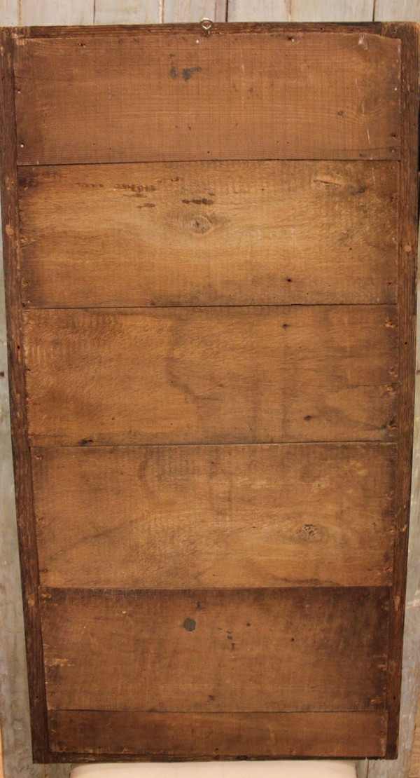 48 x 91 cm großer, rechteckiger Louis XVI-Perlenspiegel, vergoldetes Holz, Quecksilberglas