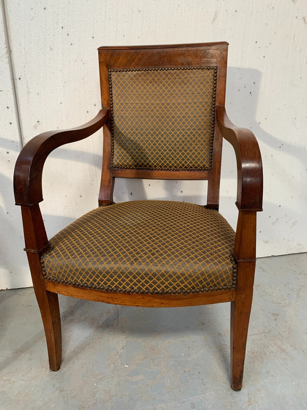 Set of six 19th century mahogany Restoration armchairs