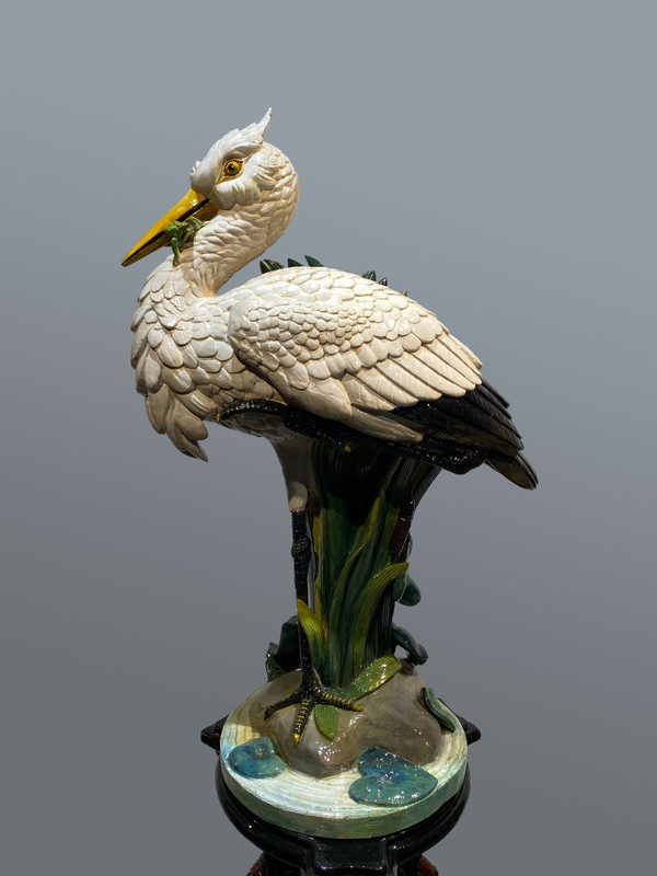 Toul-Bellevue earthenware factory, Great heron on its column