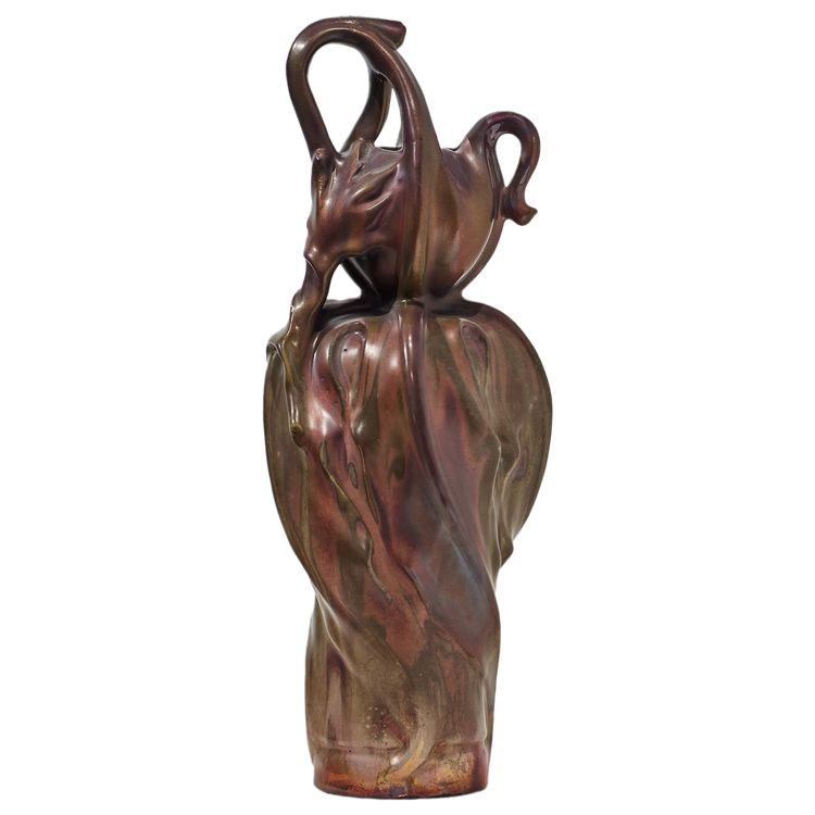 ERNEST BUSSIERE, "RECEPTACLE" VASE, ART NOUVEAU