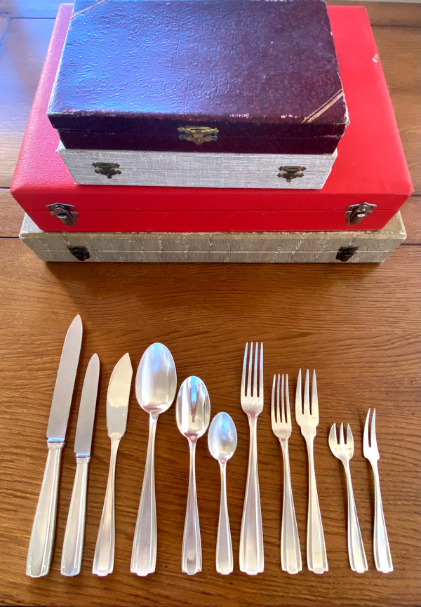 Boulenger silver metal cutlery set