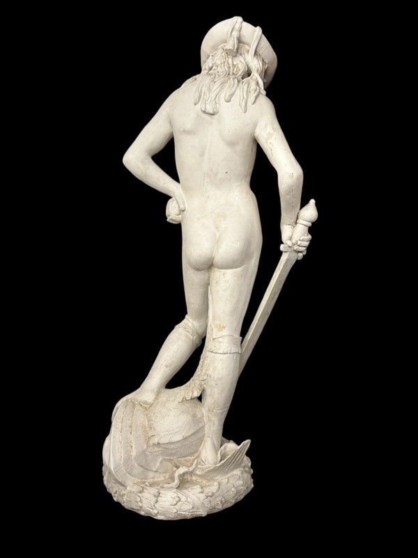 David Nach Donatello Bedeutende Gipsskulptur aus dem 20. Jahrhundert H 145 Cm