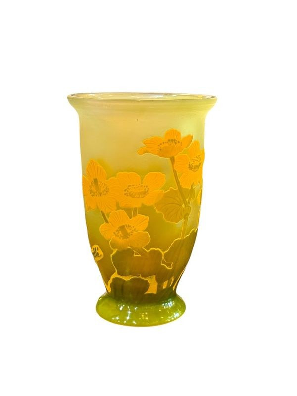 Vaso Emile Gallé Art Nouveau "Renoncules des Prés