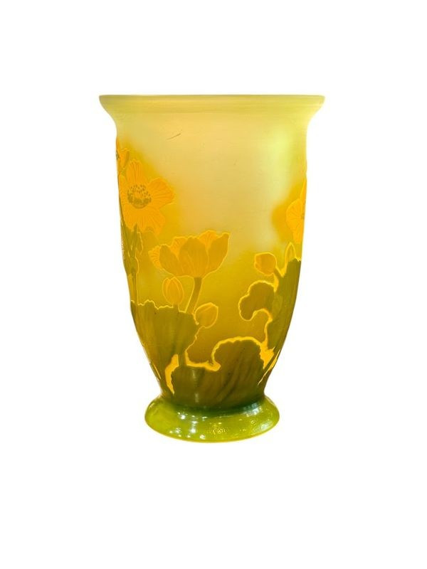 Vaso Emile Gallé Art Nouveau "Renoncules des Prés