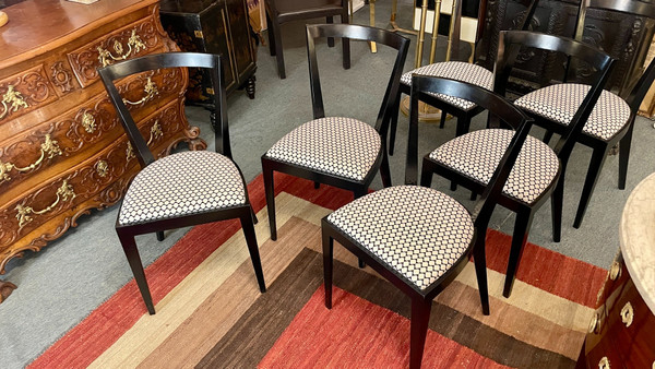 Suite de chaises Livia en bois laqué, Gio Ponti, XXe siècle