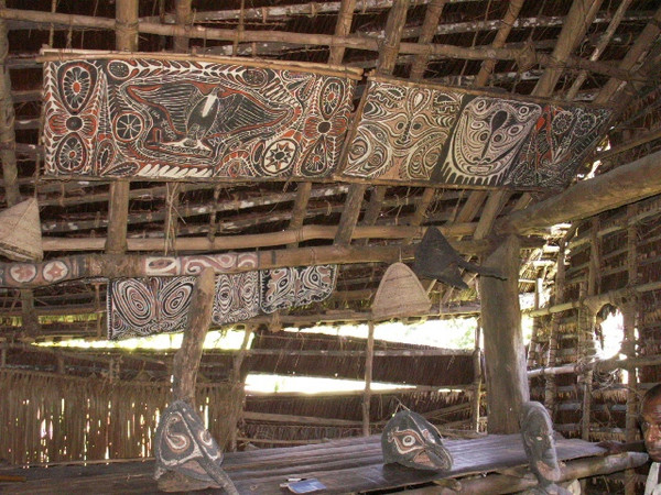 Bemalte Rindenplatte, Stammeskunst, Ozeanische Kunst, Ozeanien, Papua-Neuguinea