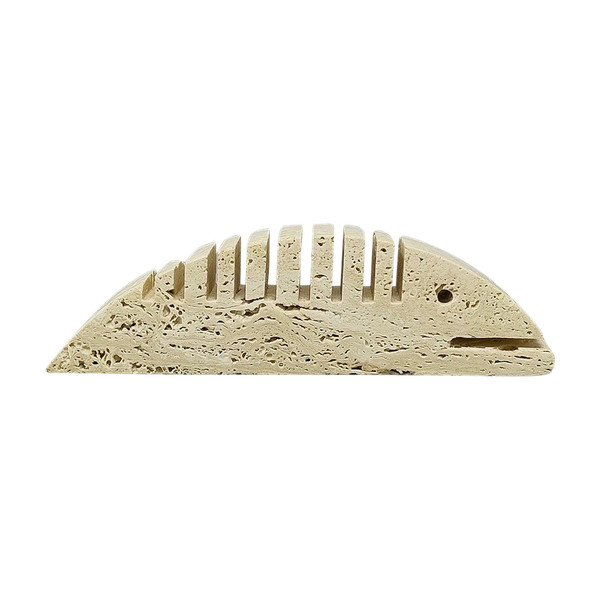 1970 Original Big Travertine Fish Sculpture by Enzo Mari for F.lli Mannelli