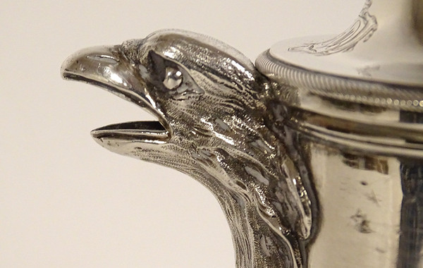 Louis XVI coffee pot Silver Fermiers Généraux Paris 18th century eagle