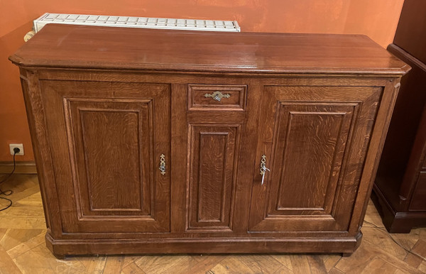 Large Oak Buffet With Two Doors - 19th Century