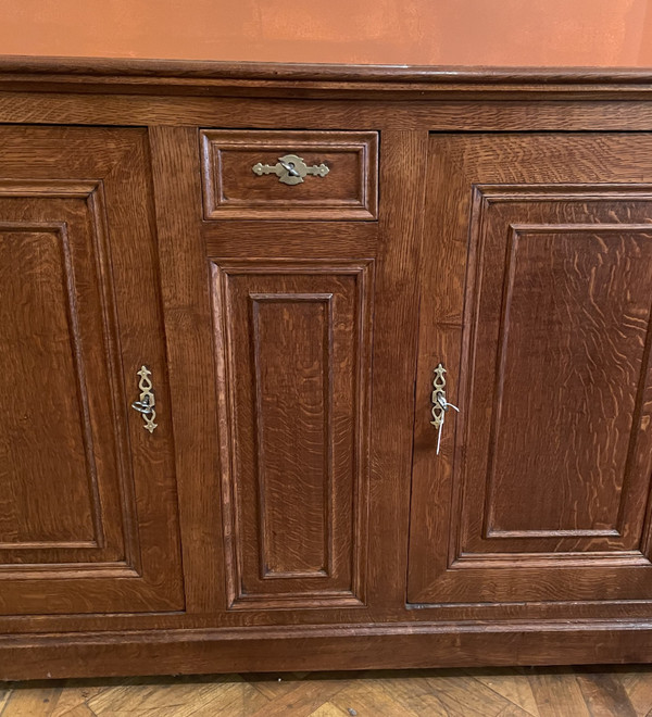 Large Oak Buffet With Two Doors - 19th Century