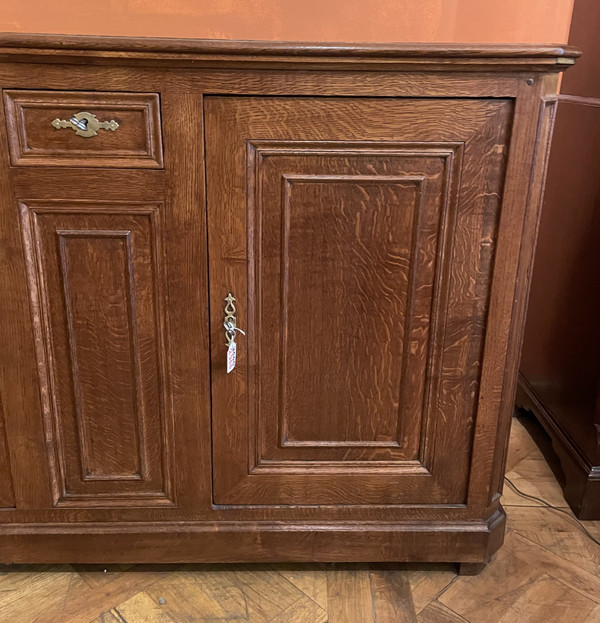 Large Oak Buffet With Two Doors - 19th Century