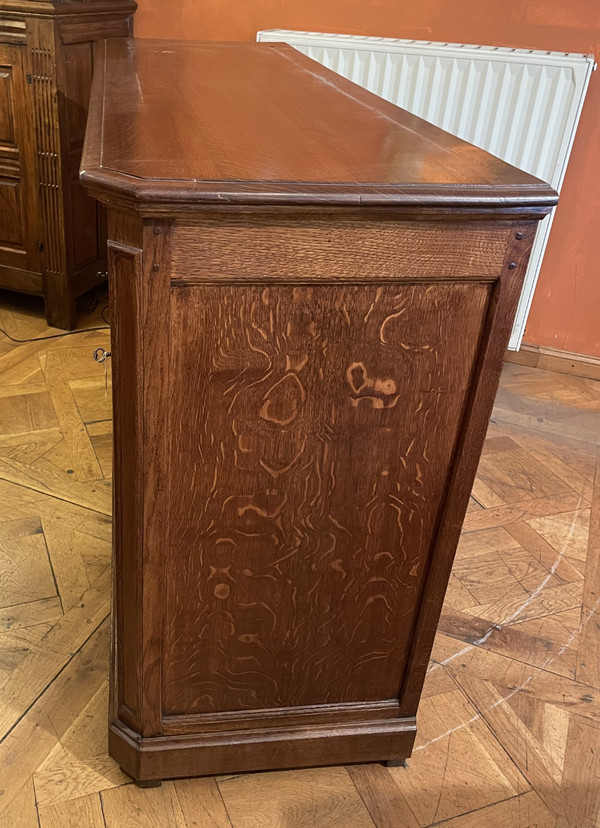 Large Oak Buffet With Two Doors - 19th Century