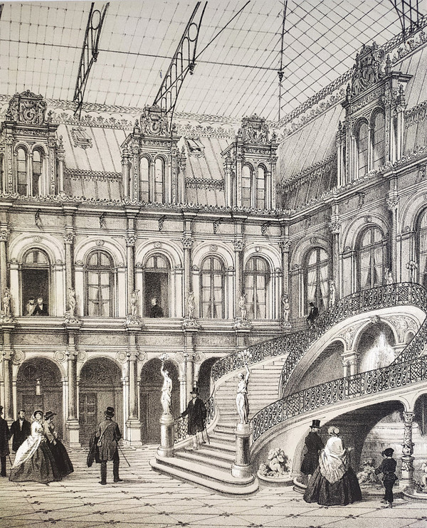 Paris Hôtel De Ville Lithographie 19ème 