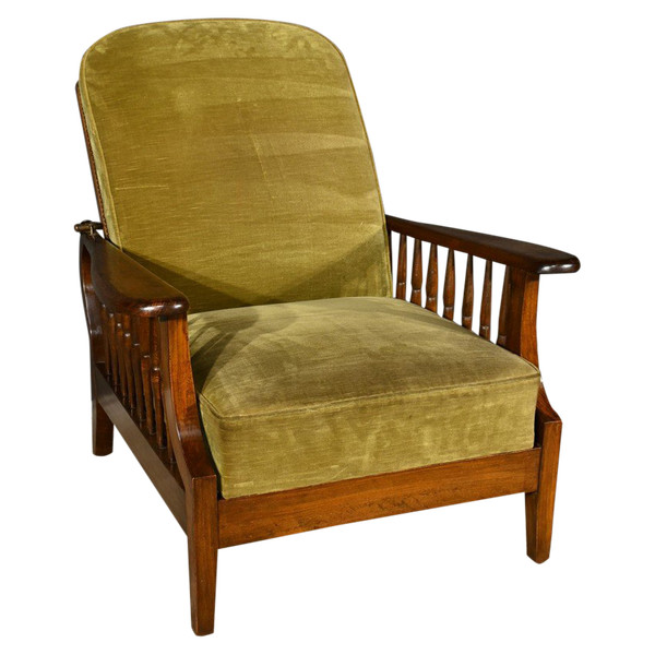 Fauteuil Morris en Hêtre, Art & Craft, Angleterre – 1920