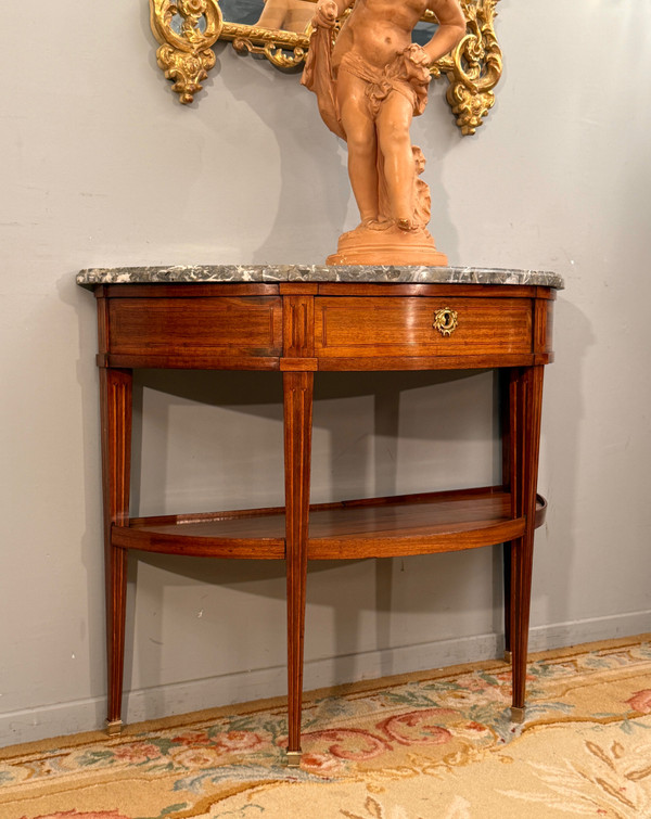 Louis XVI period half-moon console About 1780