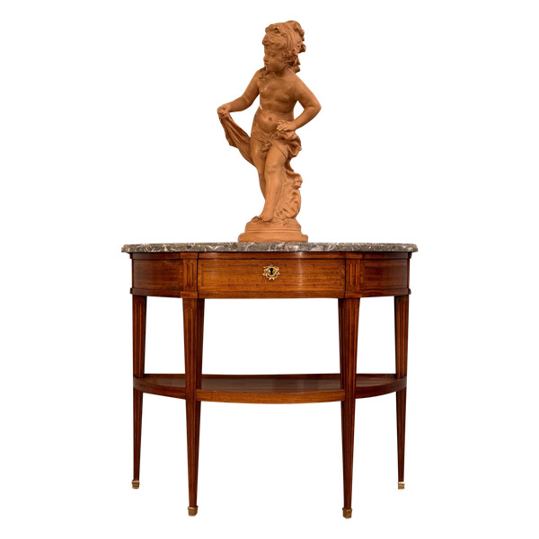 Louis XVI period half-moon console About 1780