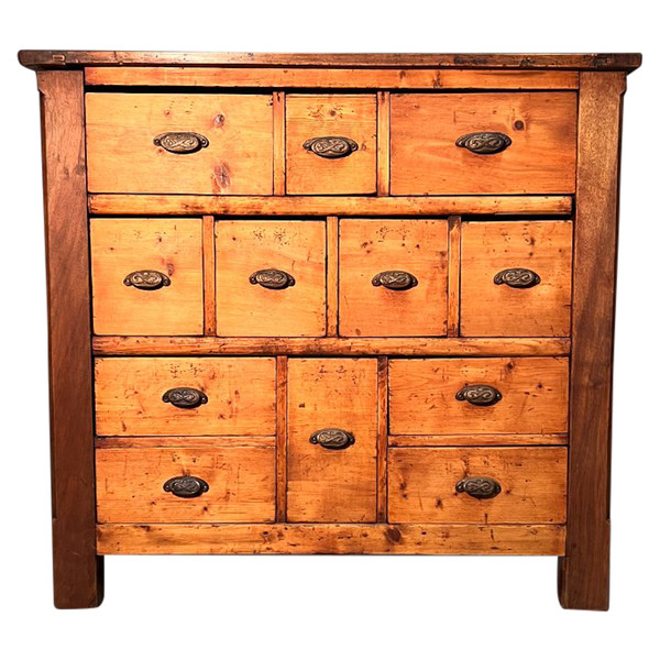 Fir work chest of drawers 1900