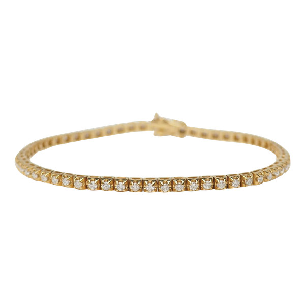 River bracelet in yellow gold and diamonds 1.50ct