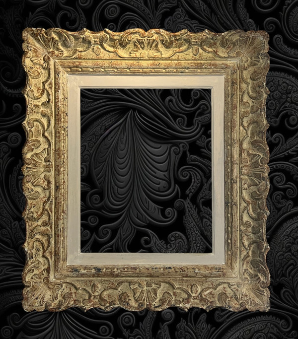 MONTPARNASSE FRAME IN CARVED WOOD FROM THE 30'S FOR PAINTING 41 CM X 33 CM