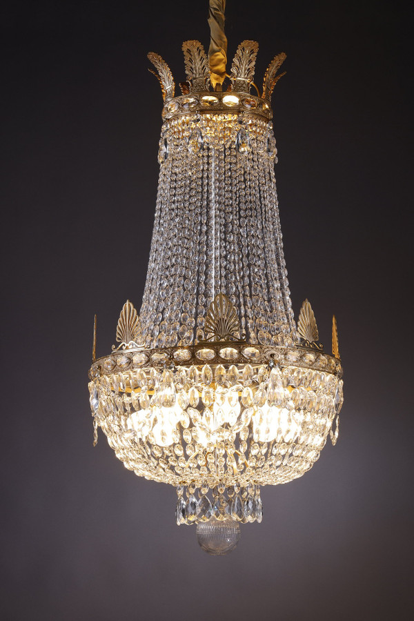 EMPIRE STYLE BALLOON CHANDELIER WITH PENDANTS