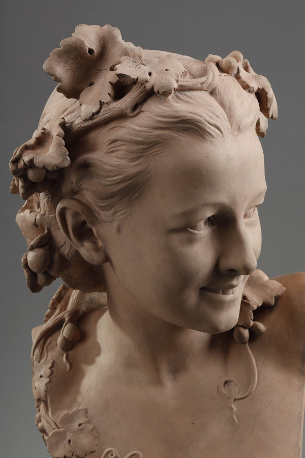 L'Espiègle ou la rieuse aux pampres de vignes di Jean Baptiste CARPEAUX