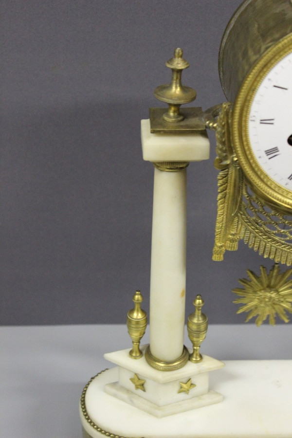 Louis XVI Marble And Bronze Clock Circa 1800