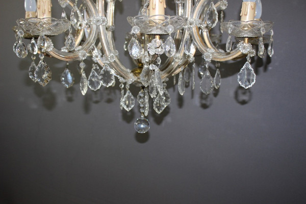 Murano eight-light chandelier About 1950