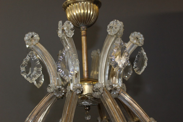 Murano eight-light chandelier About 1950