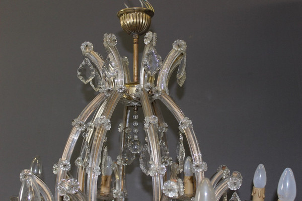 Murano eight-light chandelier About 1950