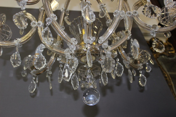 Murano eight-light chandelier About 1950