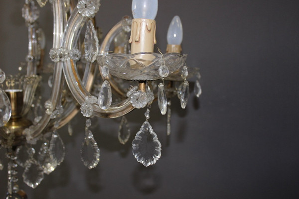 Murano eight-light chandelier About 1950