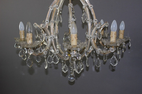 Murano eight-light chandelier About 1950