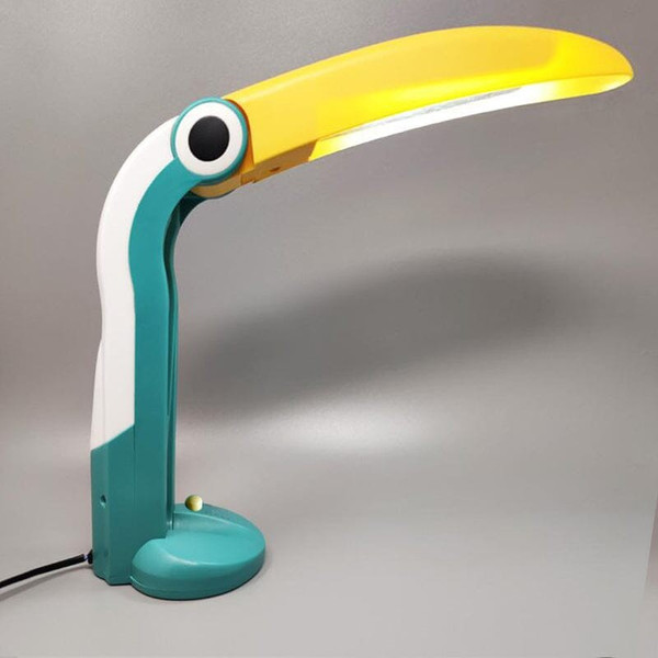 Lampada da tavolo Toucan degli anni '80 di H.T. Huang per Lenoir