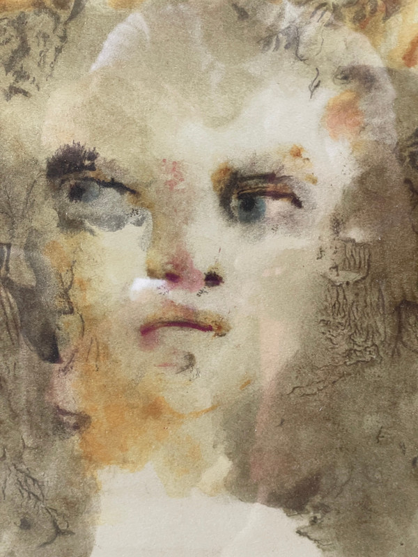 Leonor FINI : visage, lithographie signée et numérotée