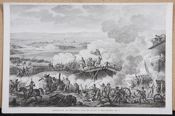 Set of 4 engravings from the early 19th century, Napoleon Bonaparte, 33x45cm, the great battles