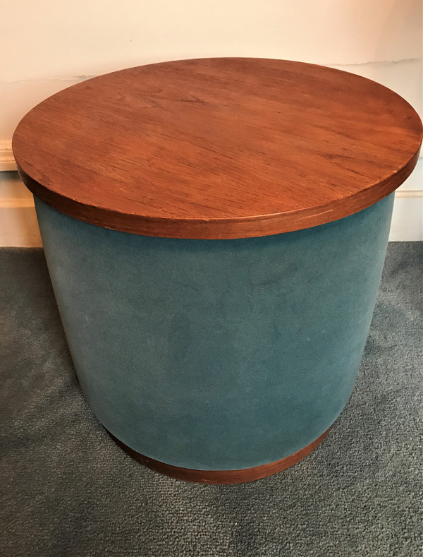 Pair of “drum” tables, end tables, bedside tables by Roger Landault, designed around 1950